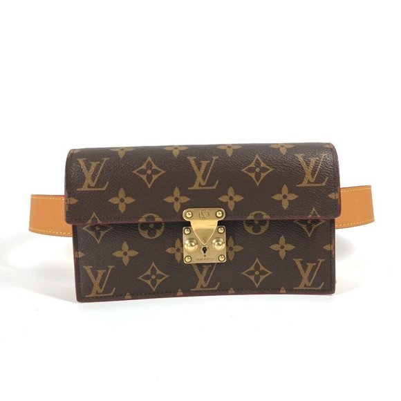LOUIS VUITTON Monogram SLock belt PM Shoulder Bag with belt Waist Pouch - Picture 1 of 16
